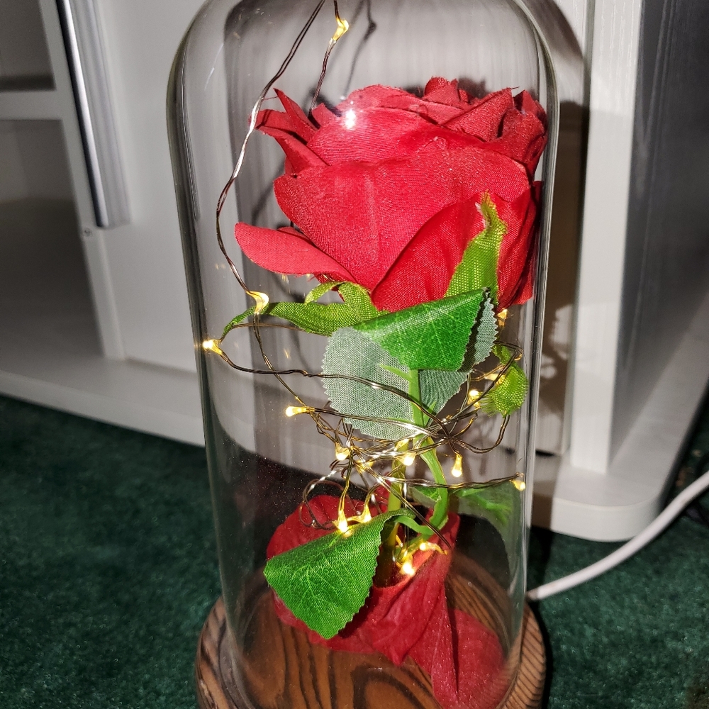USB Light up fake Rose